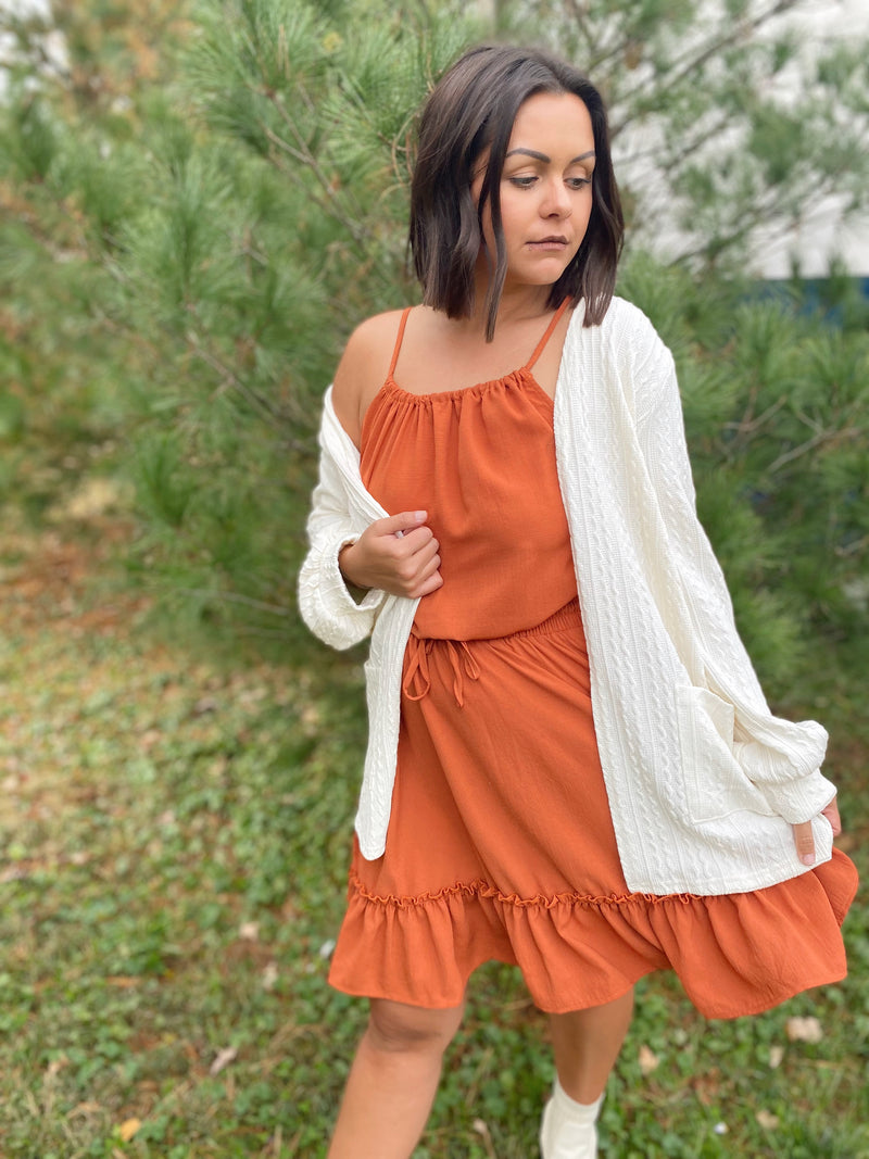 My Type Ruffle Detail Mini Dress