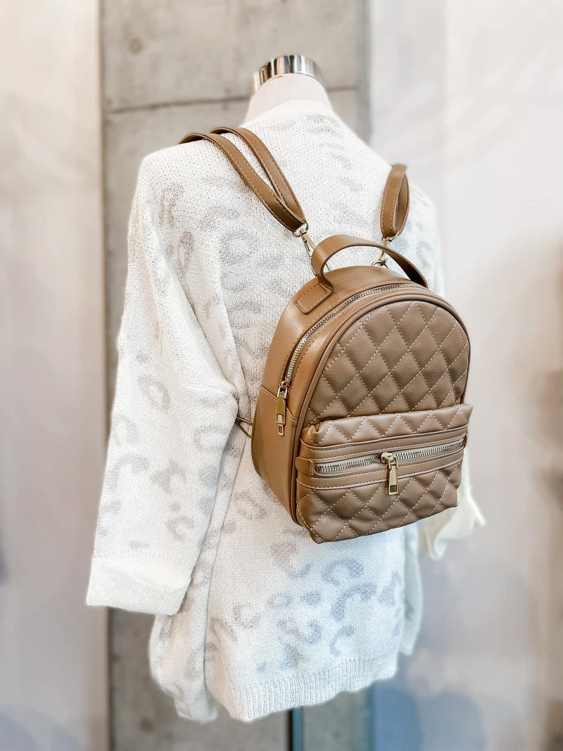 Got to Have It Quilted Backpack-Mocha