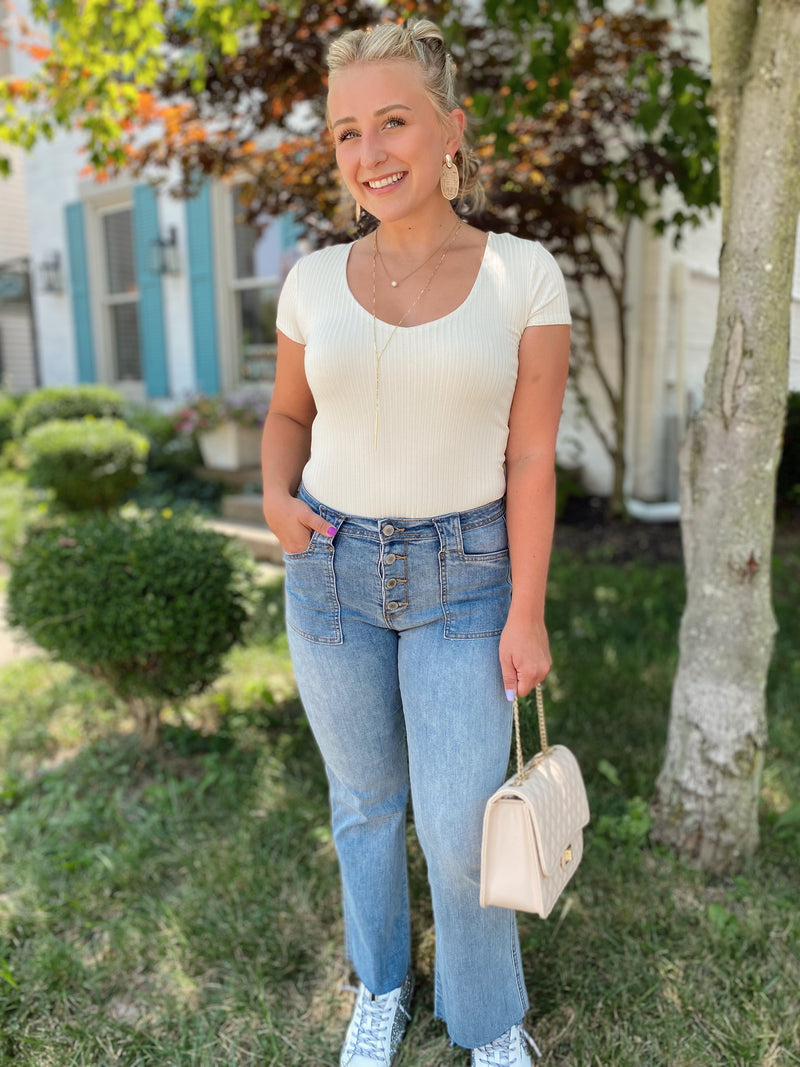 Jemma Button Front Denim