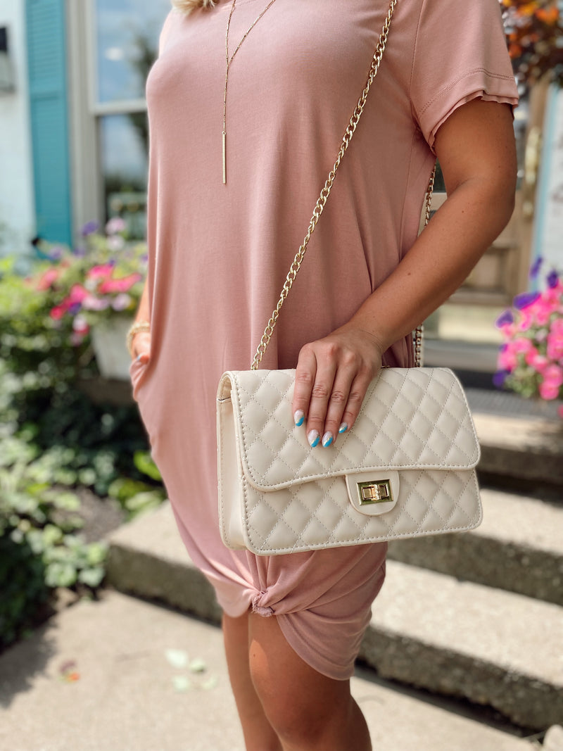 ZZZ Catalina Quilted Purse-Beige