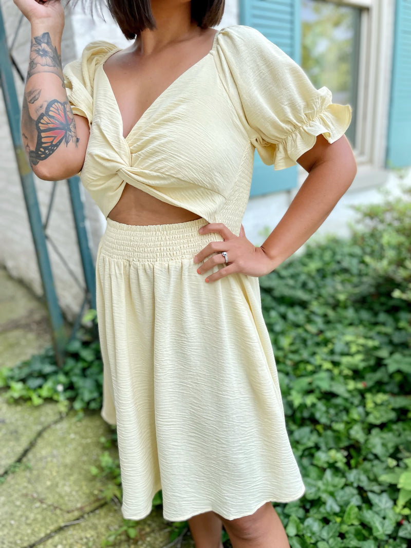 Oh Honey Puff Sleeve Dress