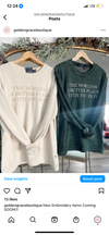 The World Embroidered Crewneck Green