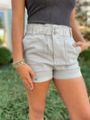 Piper Denim Shorts-Mint