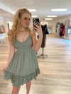 Ambry Smocked Dress-Sage