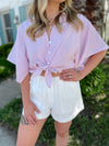 Lauryn Twill Shorts-Off White