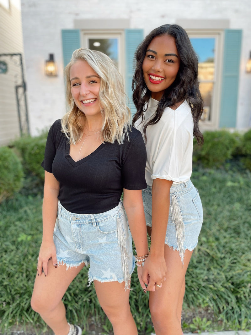 Honky Tonk Star Denim Shorts