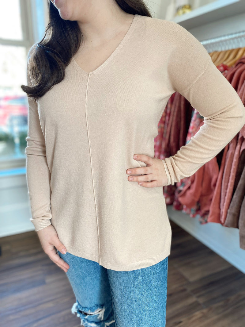 Soft and Casual V-Neck Top