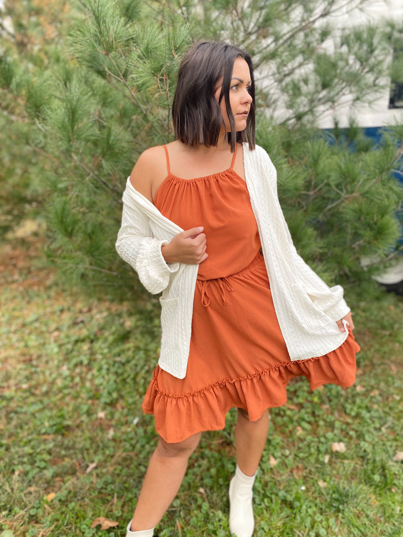 My Type Ruffle Detail Mini Dress
