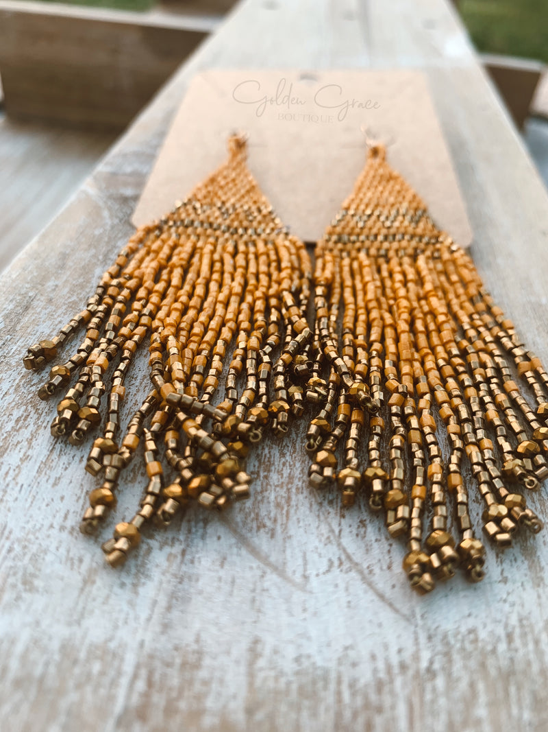 Bead Tassel Earrings