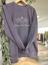 Grow In Grace Plum Embroidered Crewneck