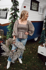 Ozzy Smocked Peplum Top