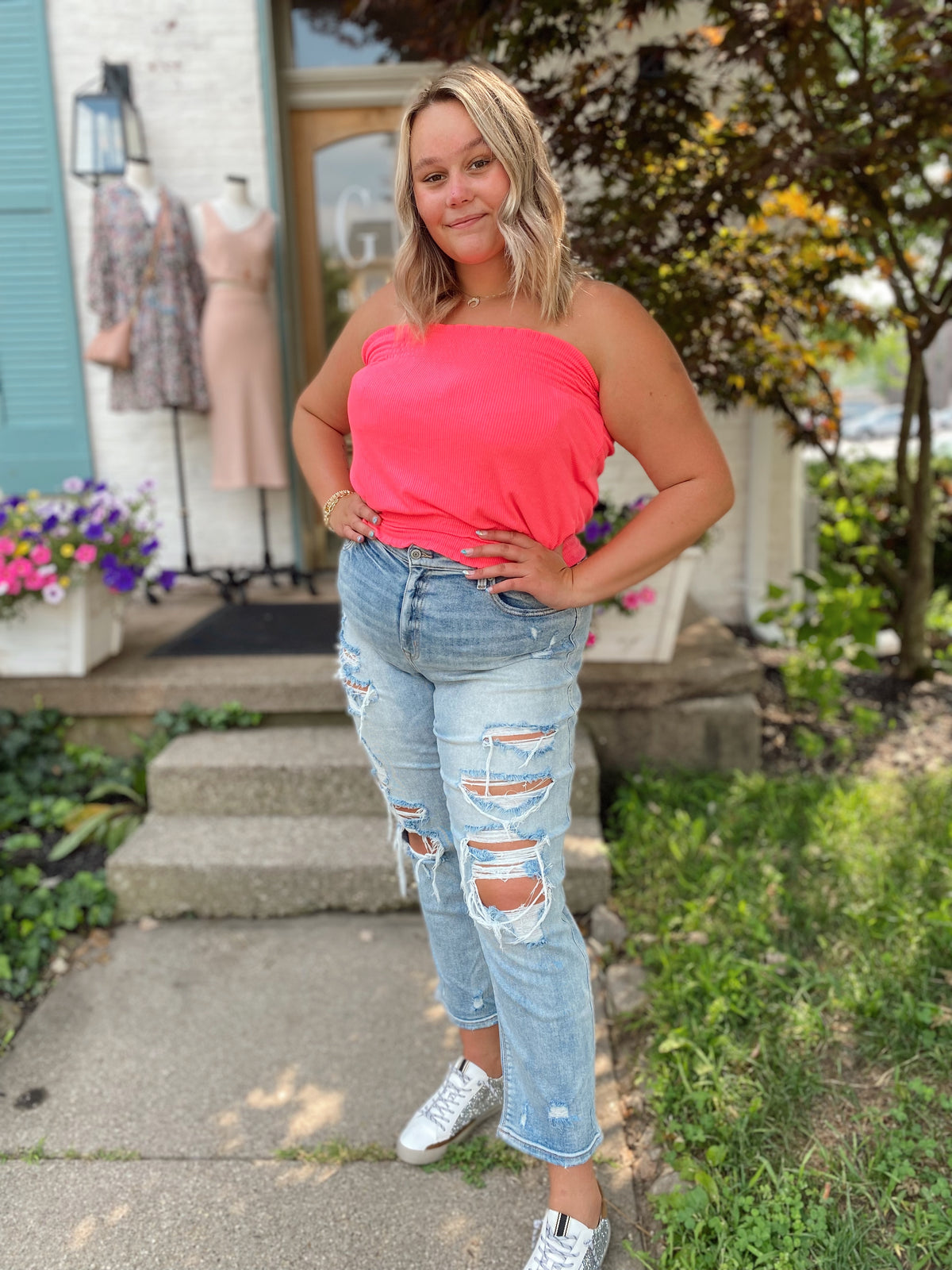 Trendy Tube Top-Hot Pink