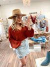 June Distressed Denim Skirt