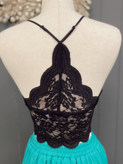 Heartbreaker Extended Length Bralette-Black