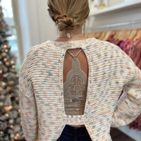 Lynne Open Flyaway Back Sweater