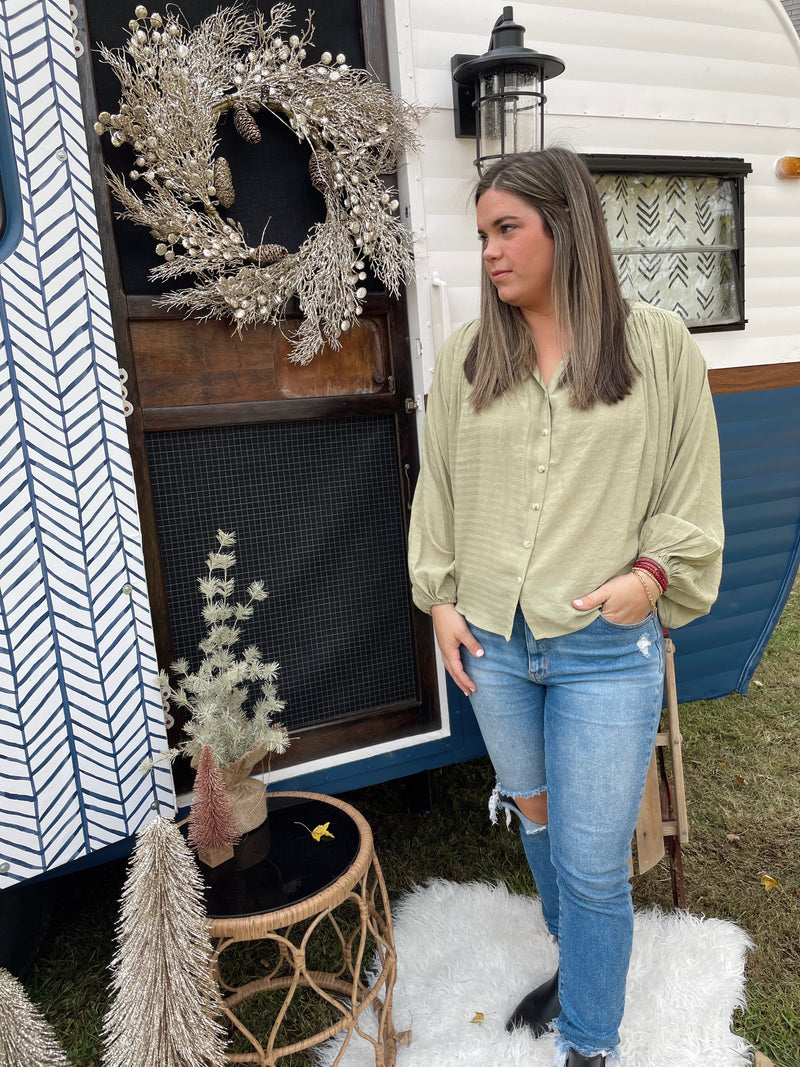 Austen Textured Button Down Blouse