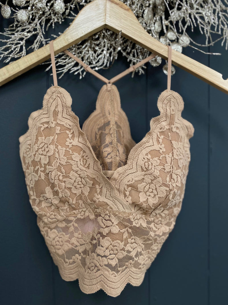Heartbreaker Extended Length Bralette-Milk Tea
