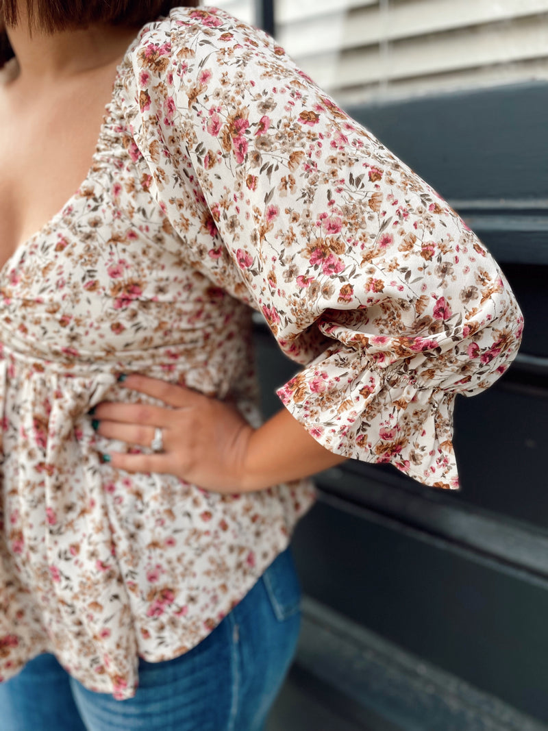 Halle Floral Print Top