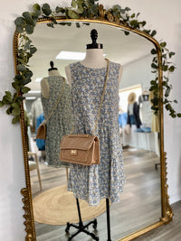 SSS Skye Tiered Floral Dress-Blue