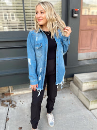 Rylah Distressed Denim Shirt