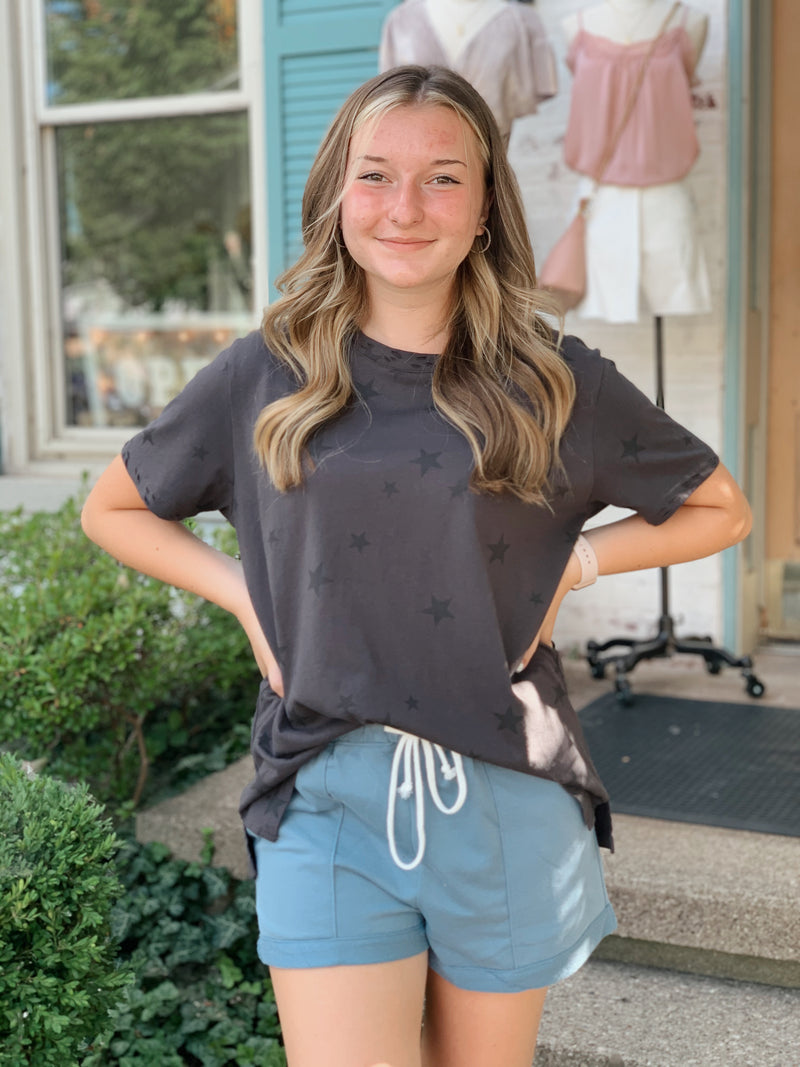 ZZZ Talon Distressed Hem Star Shirt