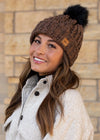 Brown & Black Pom Hat