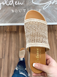 Luna Slide On Raffia Strap Sandal, Natural | Matisse