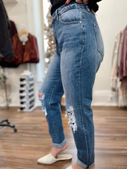 Greta High Rise Mom Jeans