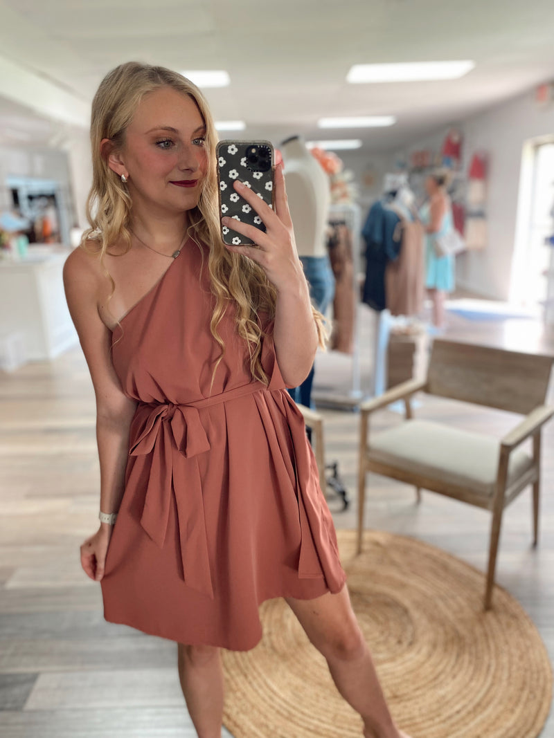 Wedding Date One Shoulder Dress