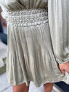 Nicole Long Sleeve Satin Dress