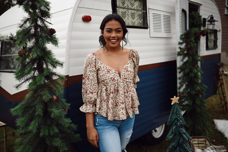 Halle Floral Print Top