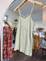Polley Seamless Tank Top- Sage