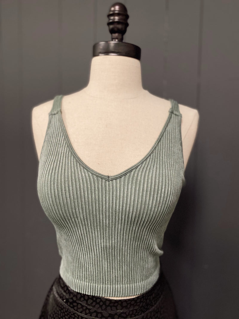 Mona Seamless Ribbed Brami-Sage