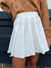 Keelan Pleated Skirt- White