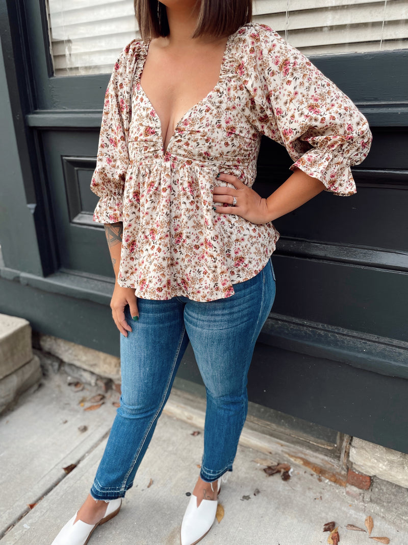 Halle Floral Print Top