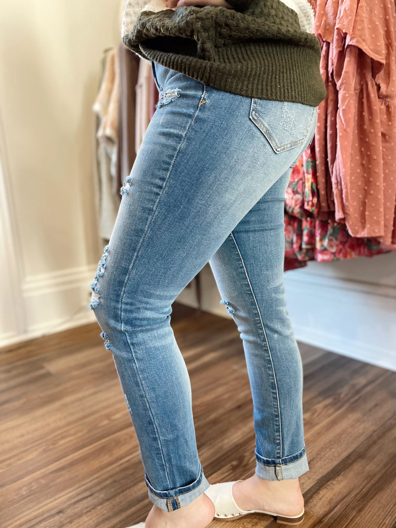Adelyn Distressed Relaxed Skinny Jean