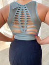 Kataleya Laser Cute Sports Bra-Sea