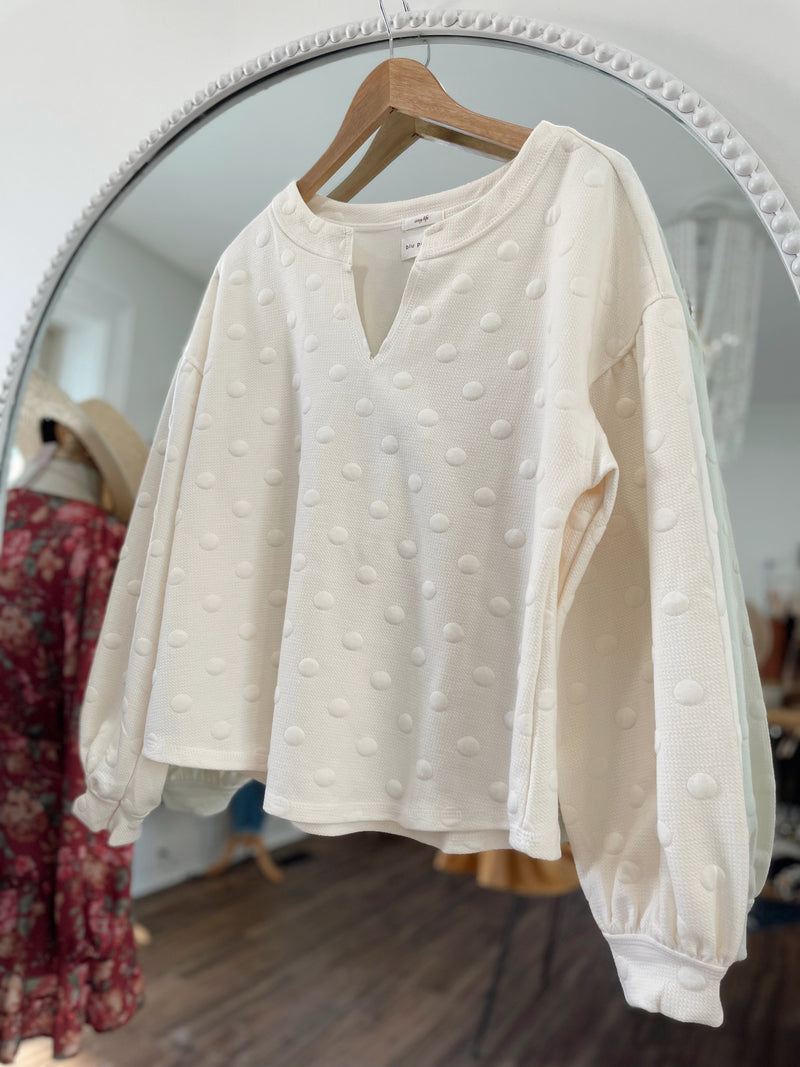 Ivory Swiss Dot Top