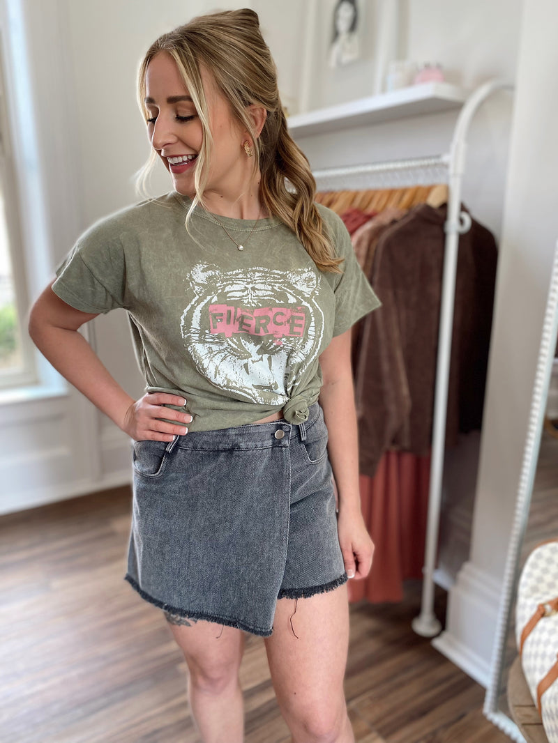 Skyler Mineral Wash Skort