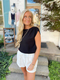Lauryn Twill Shorts-Off White
