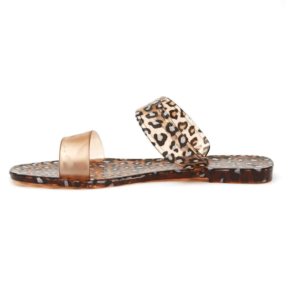 Leopard Jelly Sandals