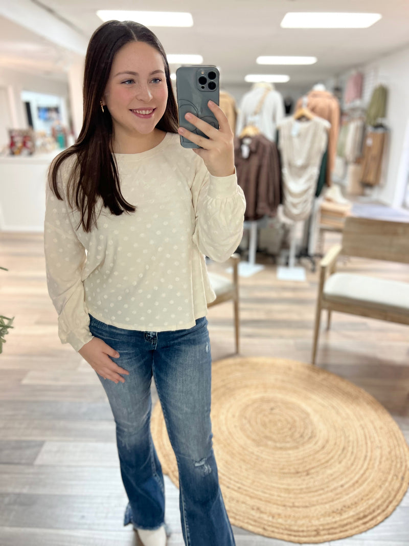 Just A Dream Dot Top-Cream