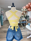 Cleo Tie Back Top- Melon
