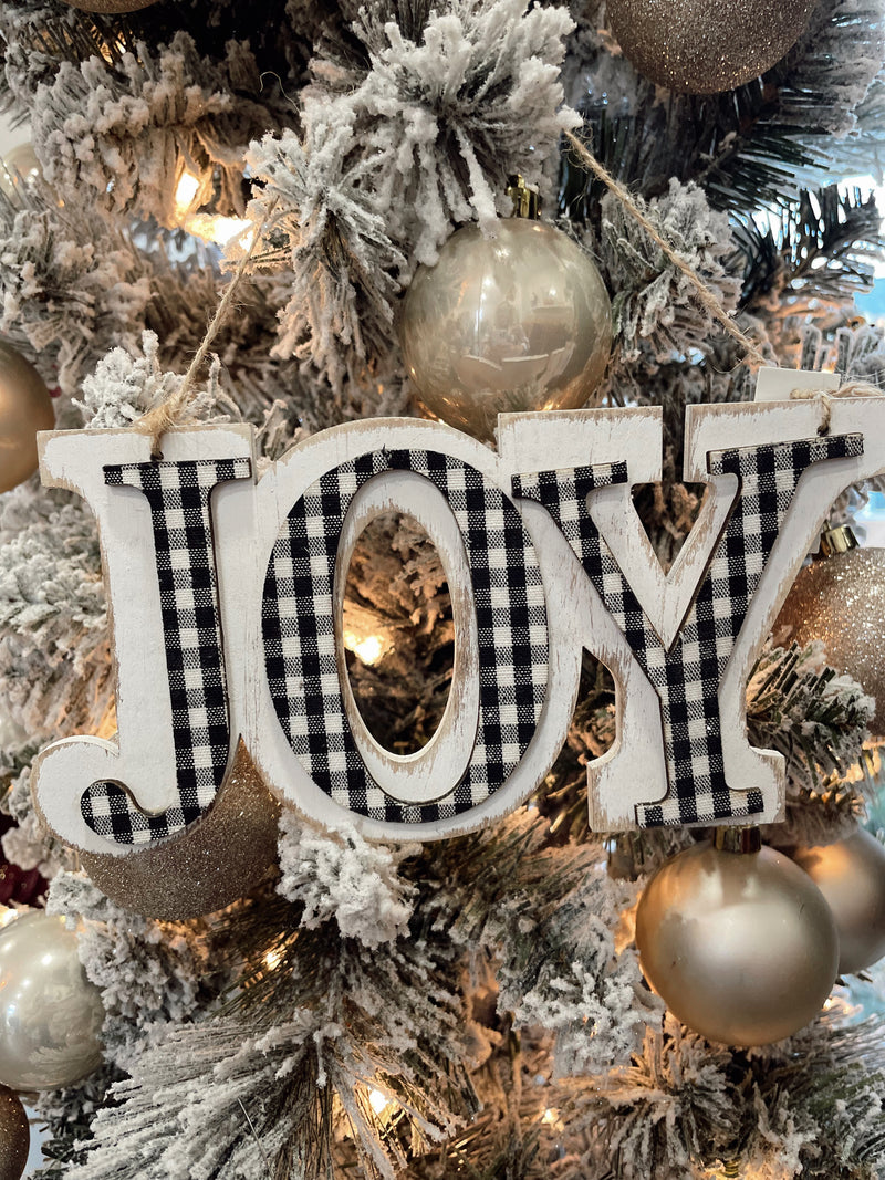 WWW Black/White Plaid JOY Hanger