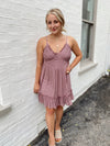 Ambry Smocked Dress-Mauve
