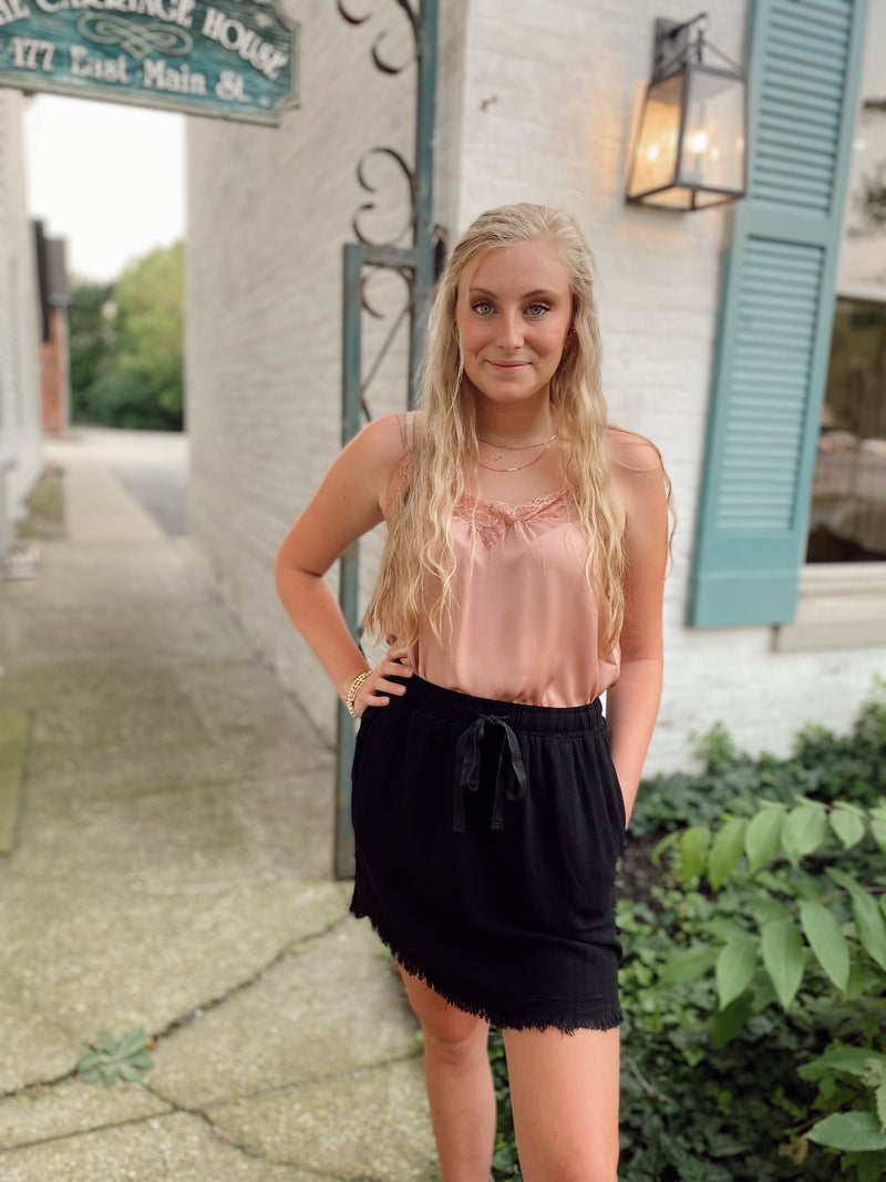 Celia Fringe Hem Skirt