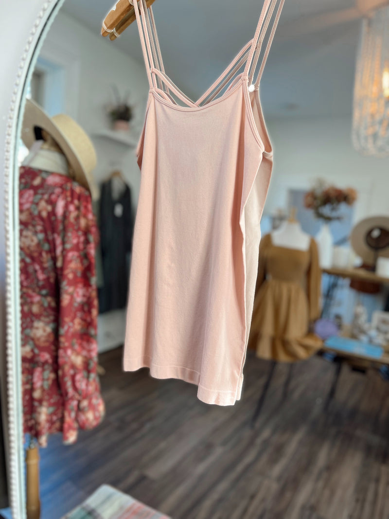 Polley Seamless Tank Top- Blush