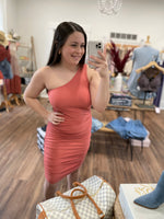 Just Yearning One Shoulder Dress
