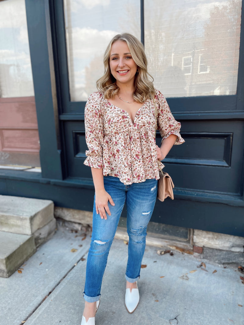 Halle Floral Print Top