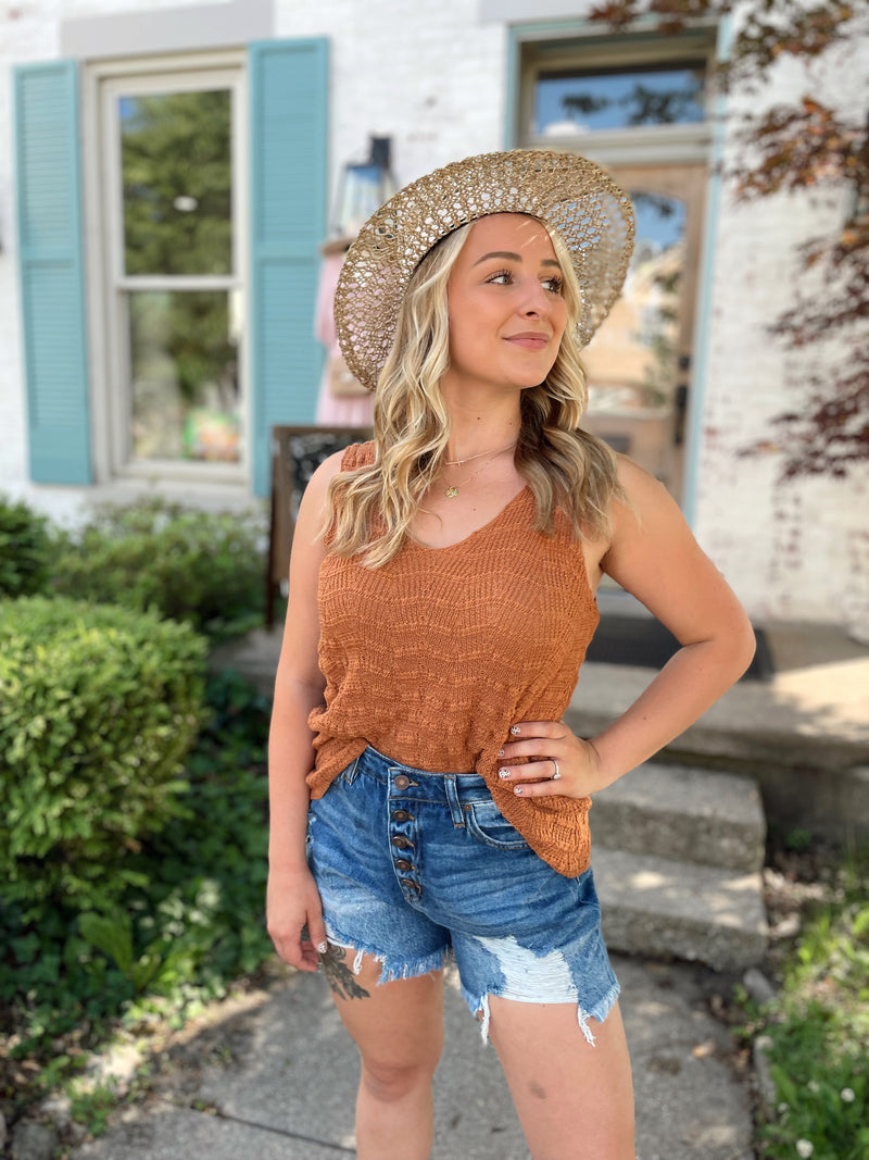 Easy On Me Crochet Tank-Gucci